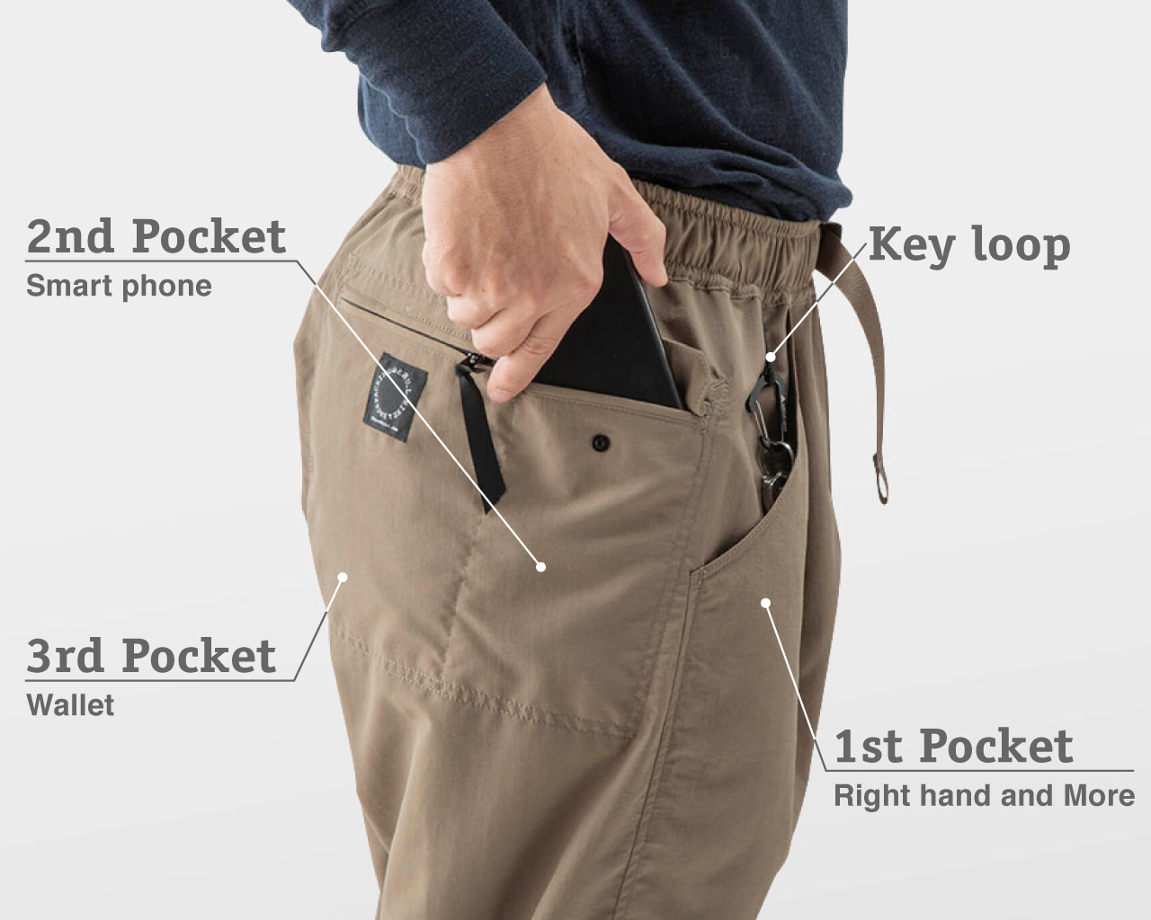 5-Pocket One Tuck Pants | 山と道 U.L. HIKE & BACKPACKING